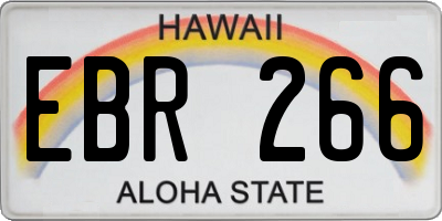 HI license plate EBR266