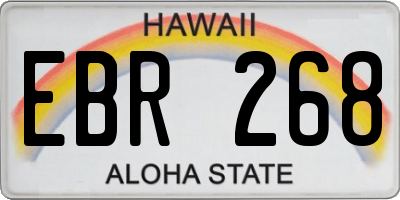 HI license plate EBR268