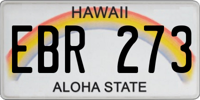 HI license plate EBR273