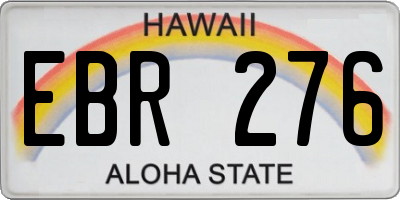 HI license plate EBR276