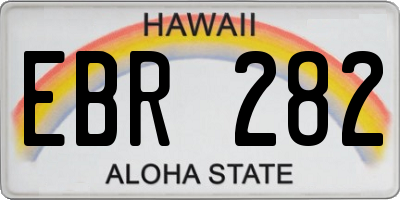 HI license plate EBR282