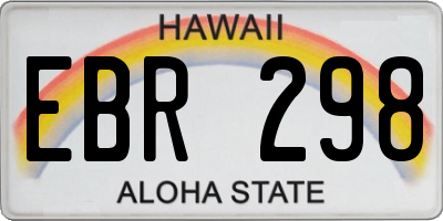 HI license plate EBR298