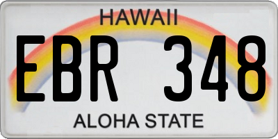 HI license plate EBR348