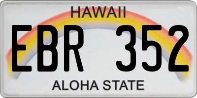 HI license plate EBR352