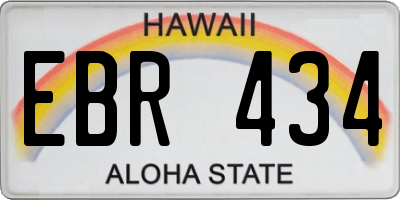 HI license plate EBR434
