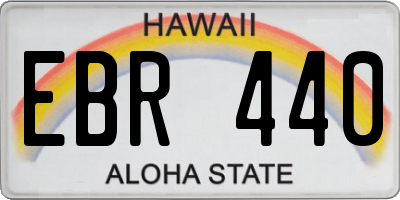 HI license plate EBR440