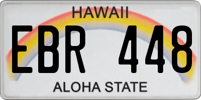 HI license plate EBR448