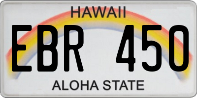HI license plate EBR450