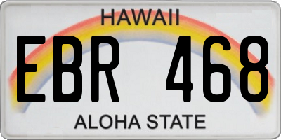 HI license plate EBR468