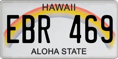 HI license plate EBR469