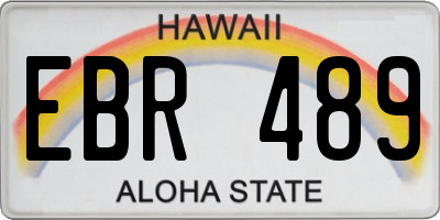 HI license plate EBR489