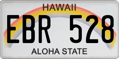 HI license plate EBR528
