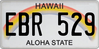 HI license plate EBR529