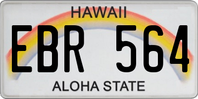 HI license plate EBR564