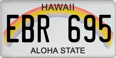 HI license plate EBR695
