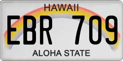 HI license plate EBR709