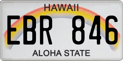 HI license plate EBR846