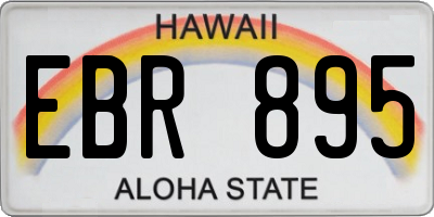 HI license plate EBR895