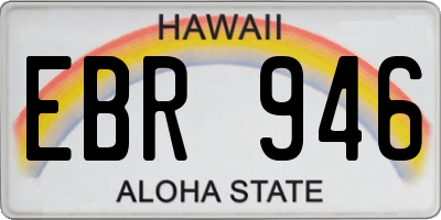 HI license plate EBR946