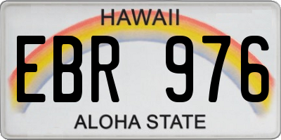 HI license plate EBR976