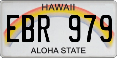HI license plate EBR979