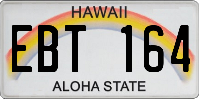 HI license plate EBT164