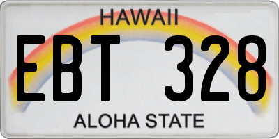 HI license plate EBT328