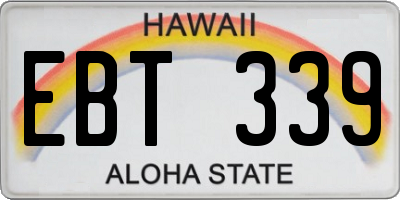 HI license plate EBT339