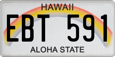 HI license plate EBT591