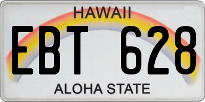 HI license plate EBT628