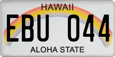 HI license plate EBU044