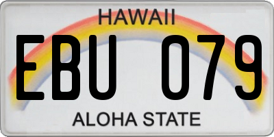 HI license plate EBU079