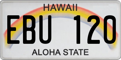 HI license plate EBU120