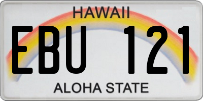 HI license plate EBU121