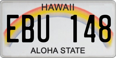 HI license plate EBU148
