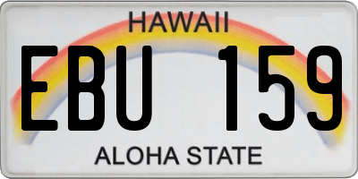 HI license plate EBU159