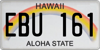 HI license plate EBU161
