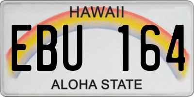 HI license plate EBU164
