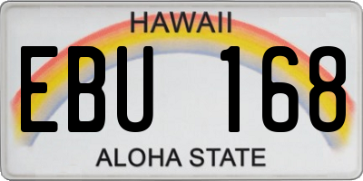 HI license plate EBU168