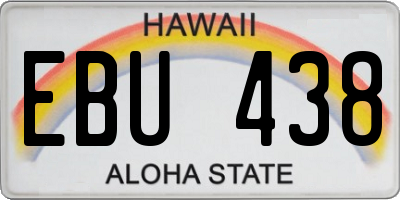 HI license plate EBU438