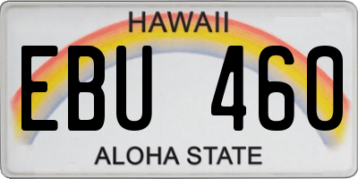 HI license plate EBU460