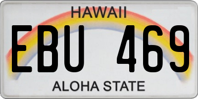 HI license plate EBU469