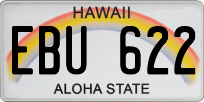HI license plate EBU622