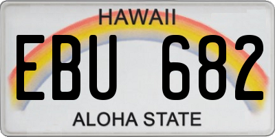 HI license plate EBU682