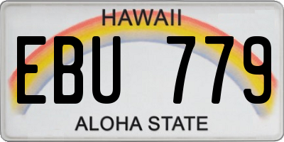 HI license plate EBU779