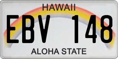 HI license plate EBV148