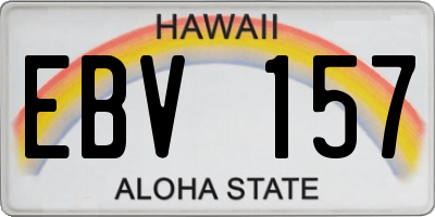 HI license plate EBV157