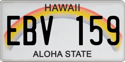 HI license plate EBV159