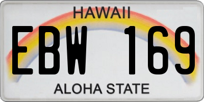 HI license plate EBW169