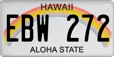 HI license plate EBW272